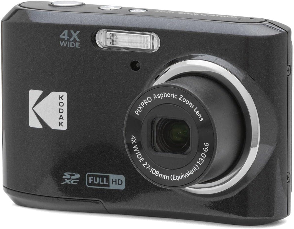 Kodak PIXPRO FZ45 Friendly Zoom 16MP Full HD Digital Camera, Bundle with 32GB Memory Card and Camera Bag, Flexible Tripod, and Card Reader (Black)