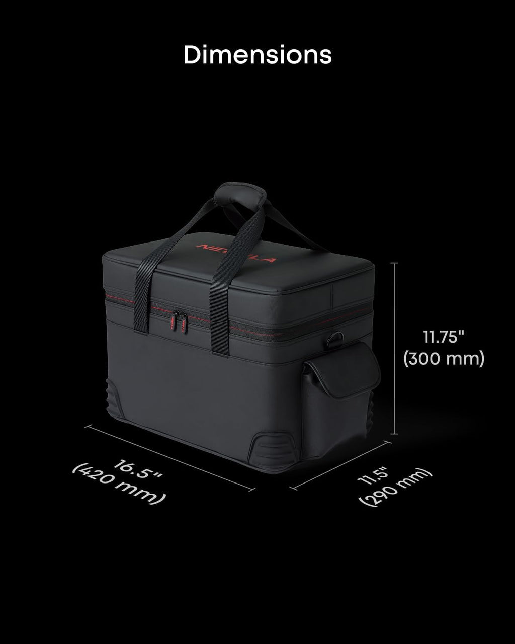 NEBULA X1 Carry Case, Designed X1 Bundle, All-in-One Storage, IPX4 Waterproof, Durable and Drop-Proof, Premium Quality, Hand and Shoulder Straps, Travel-Ready for Portable Outdoor Use