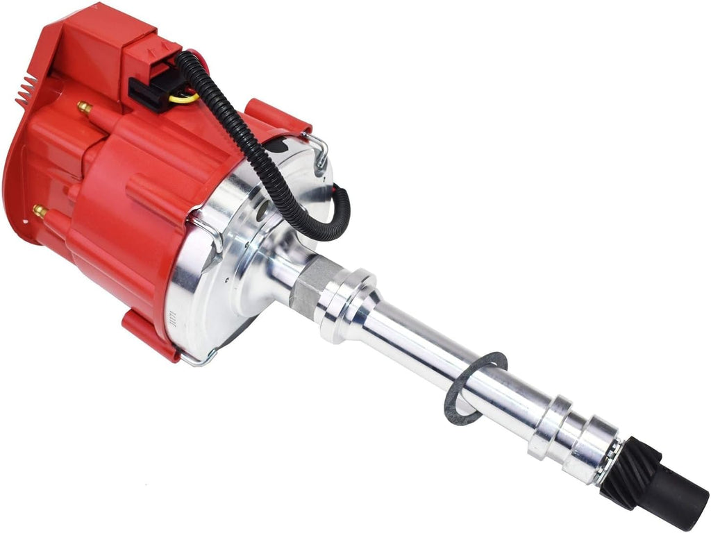 A-Team Performance - Marine Electronic Distributor HEI 65K Volts 4.3L - Compatible with Chevy V6 Mercruiser OMC Volvo Pleasurecraft ChrisCraft Crusader Yanmar, Red