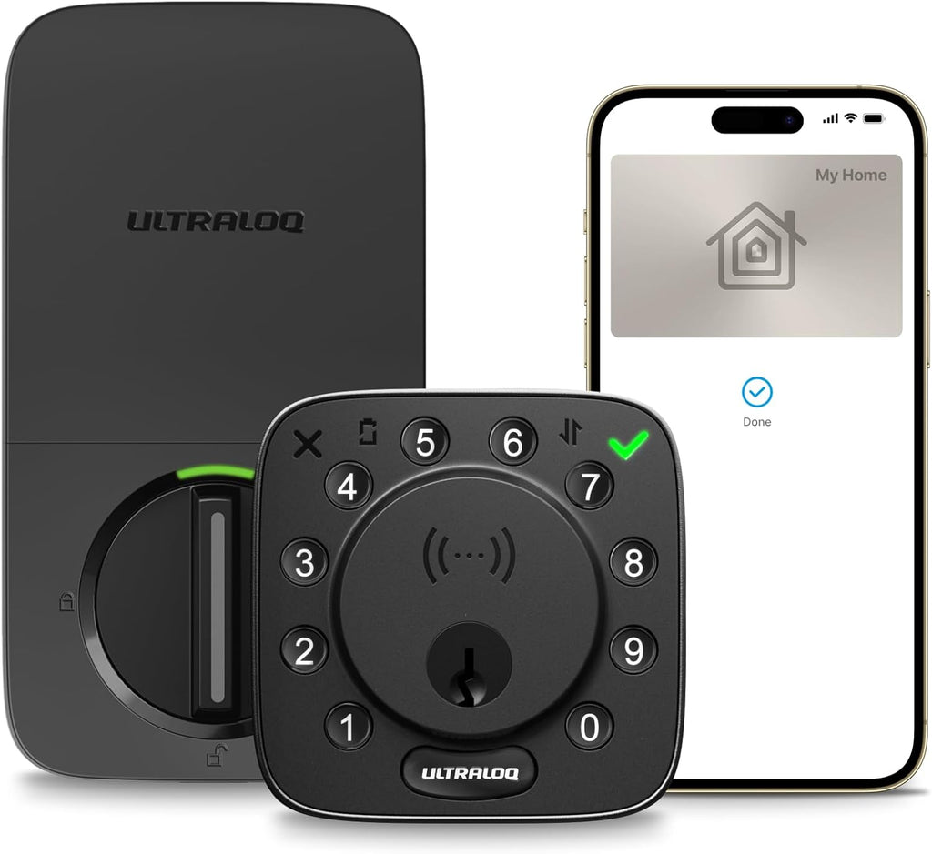ULTRALOQ Bolt NFC Smart Lock, Tap to Unlock with Apple Home Key and Android NFC, Built-in WiFi Deadbolt, App Remote Control, Auto Lock, Works with Apple HomeKit, Alexa, Google, BHMA Certified