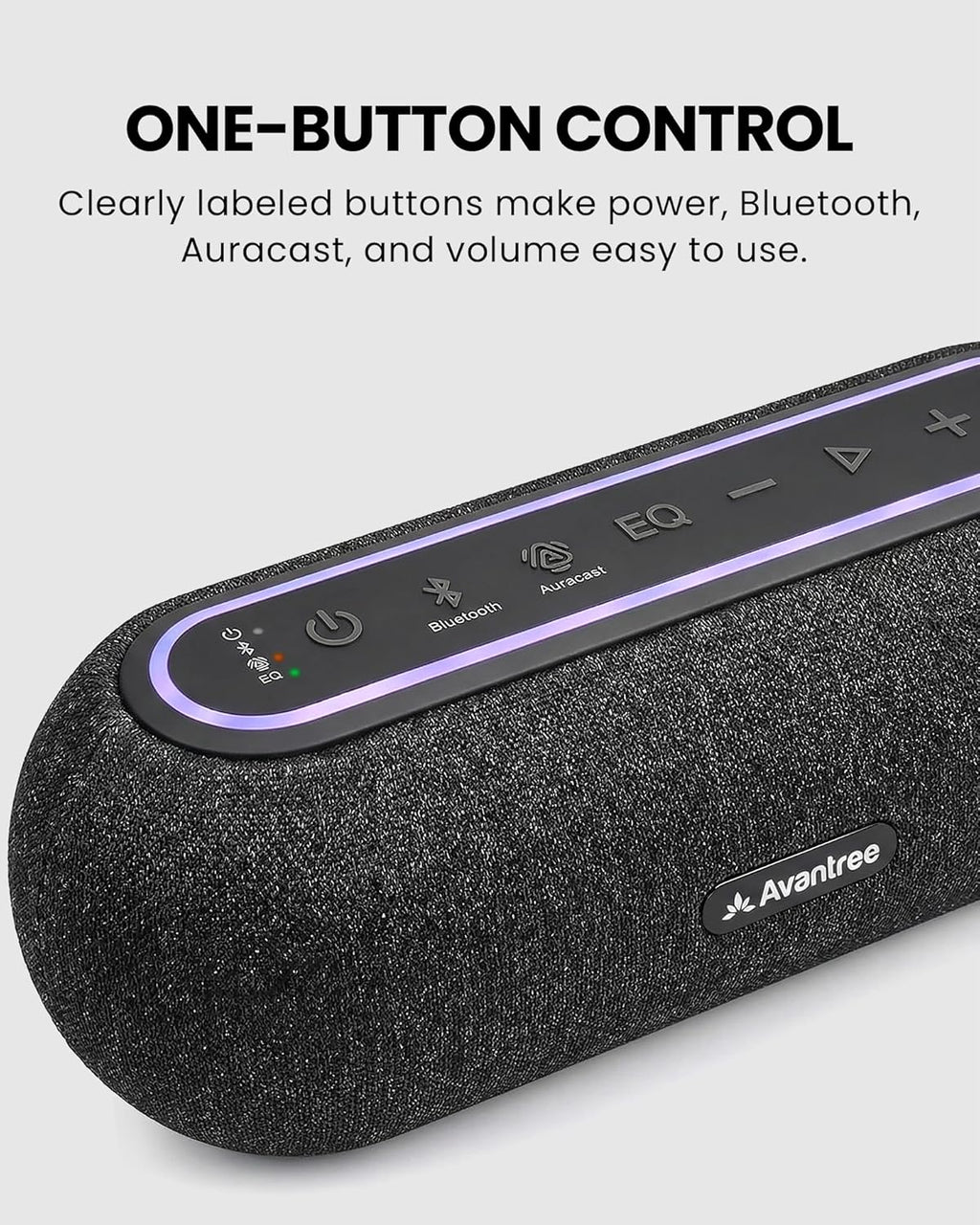 Avantree Harmony A2 – Wireless Auracast Speaker System for Whole-Home Audio, 100m Range, Expandable Setup, 3 EQ Modes for TV & Music, 1 Transmitter with 4 Bluetooth Speakers