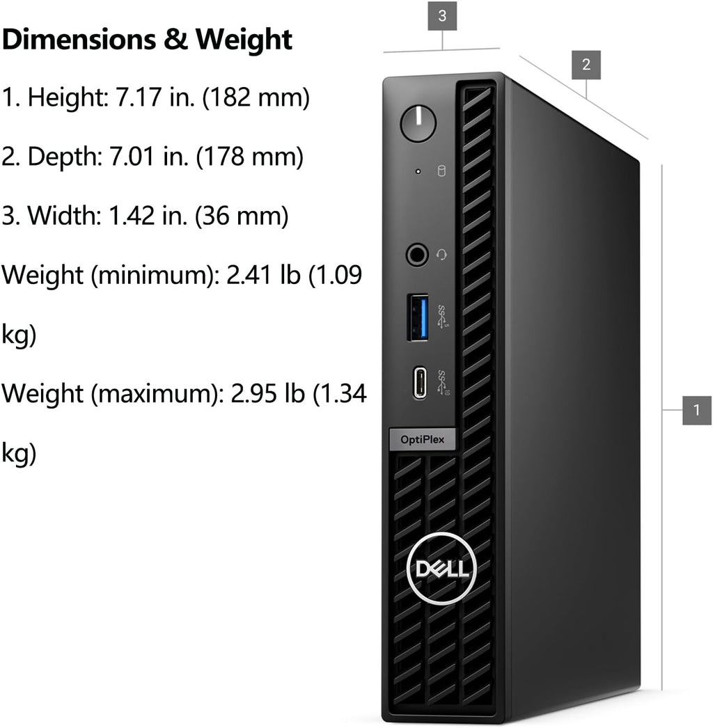 Dell OptiPlex 7020 MFF Mini PC 7000 Micro Form Factor Business Desktop Computer, Intel Hexa-Core i5-12500T, 16GB DDR5 RAM, 512GB PCIe SSD, WiFi6E, 2 DisplayPort + HDMI, Windows 11 Pro