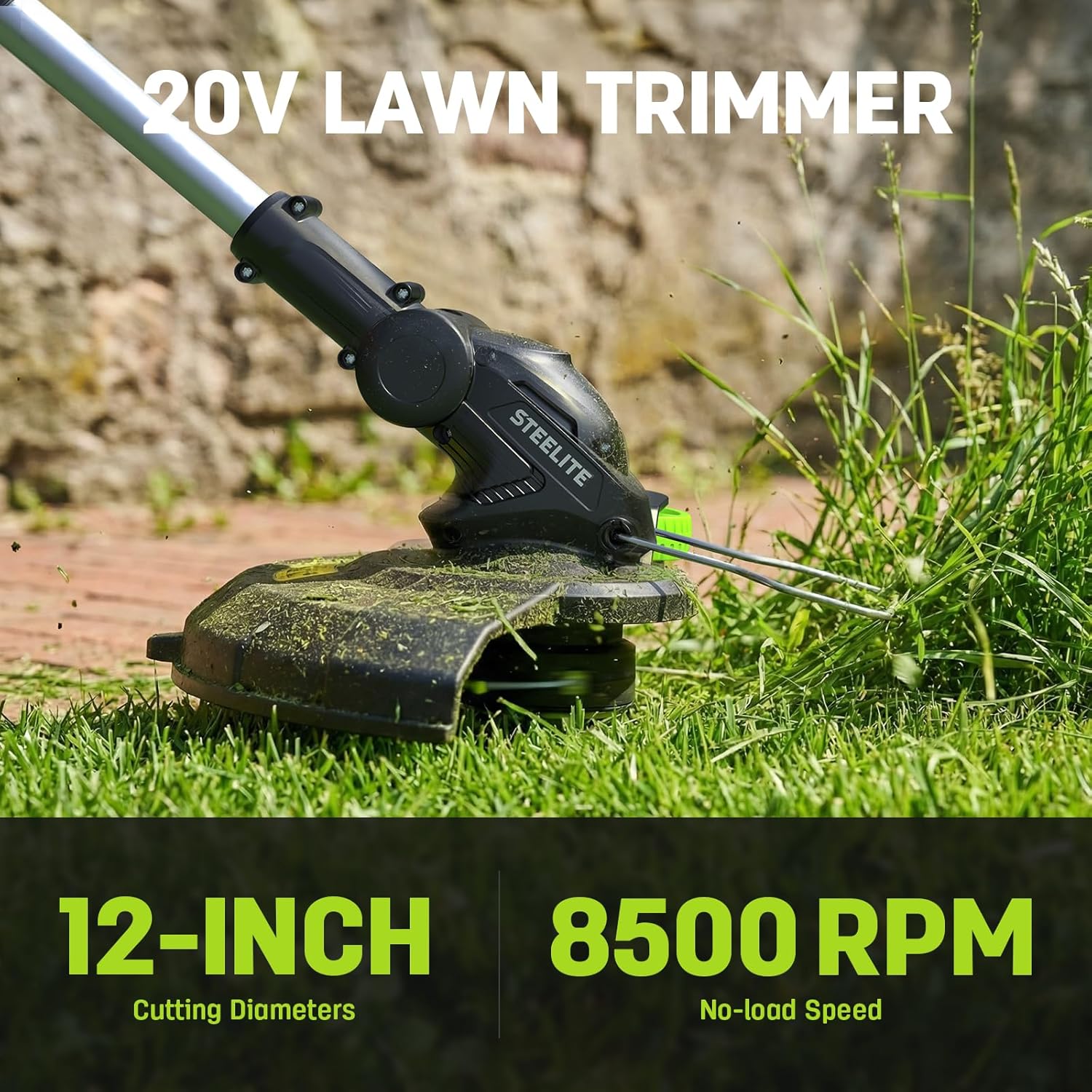 STEELITE 40V 17" Electric Lawn Mower & 12" String Trimmer & 500CFM Leaf Blower Combo Set, 3-in-1 Yard Care Kit with 3x4.0Ah Batteries & Dual Chargers