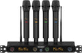 MELONARE 4-Channel Wireless Microphone System, UHF Rackmountable Cordless Mic Set w/ 4X 10 Frequencies, 260ft Range, Dynamic Handheld Microphone for Singing, Karaoke, Church, DJ, Party (MWM-41F)