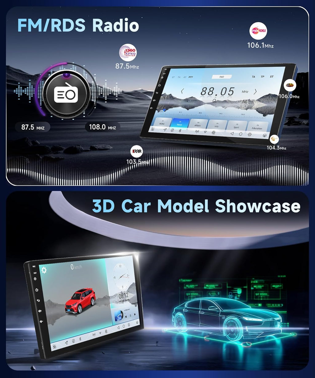 8Core4+64G Car Stereo for Honda CRV 2012-2016 Wireless CarPlay/Android Auto Android Radio with Qualcomm 9" IPS Touch Screen,BT5.1,DSP Hi-Res,GPS,SWC,Backup Camera for Honda CRV Radio