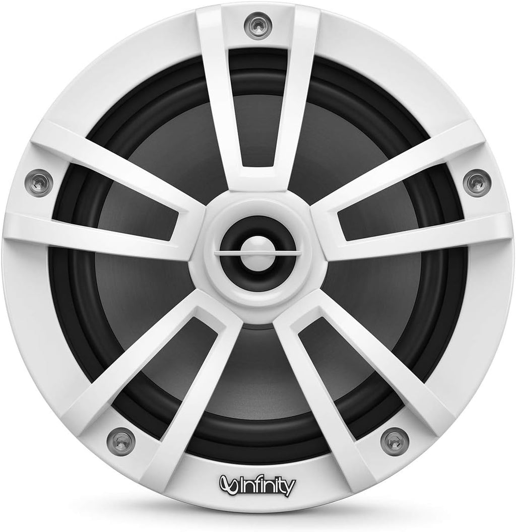 Infinity 622MLW Marine 6.5 Inch RGB LED Coaxial Speakers - White