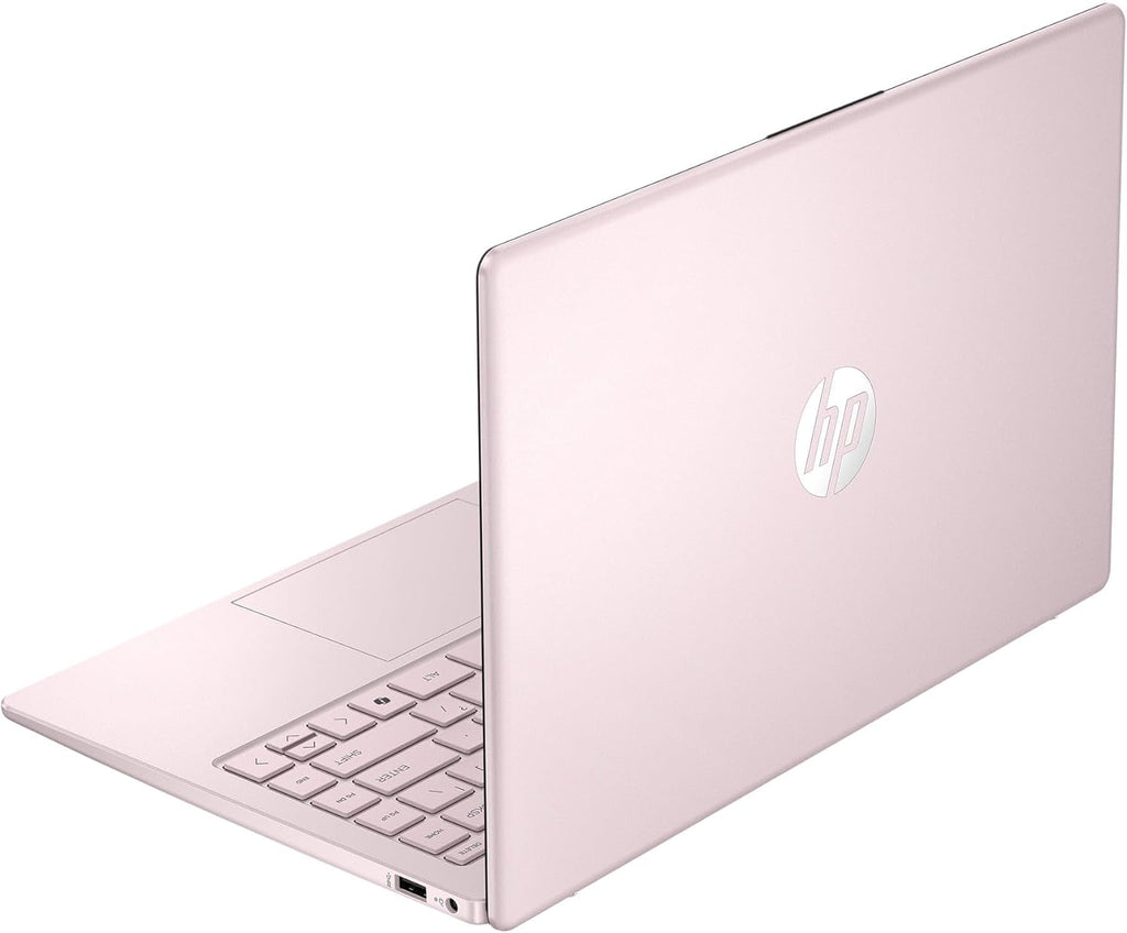 HP 14" Business Laptop Computer, Microsoft Office 365 Included, 4-Core Intel Processor, Windows 11, Tranquil Pink (Tranquil Pink, 128GB Storage)