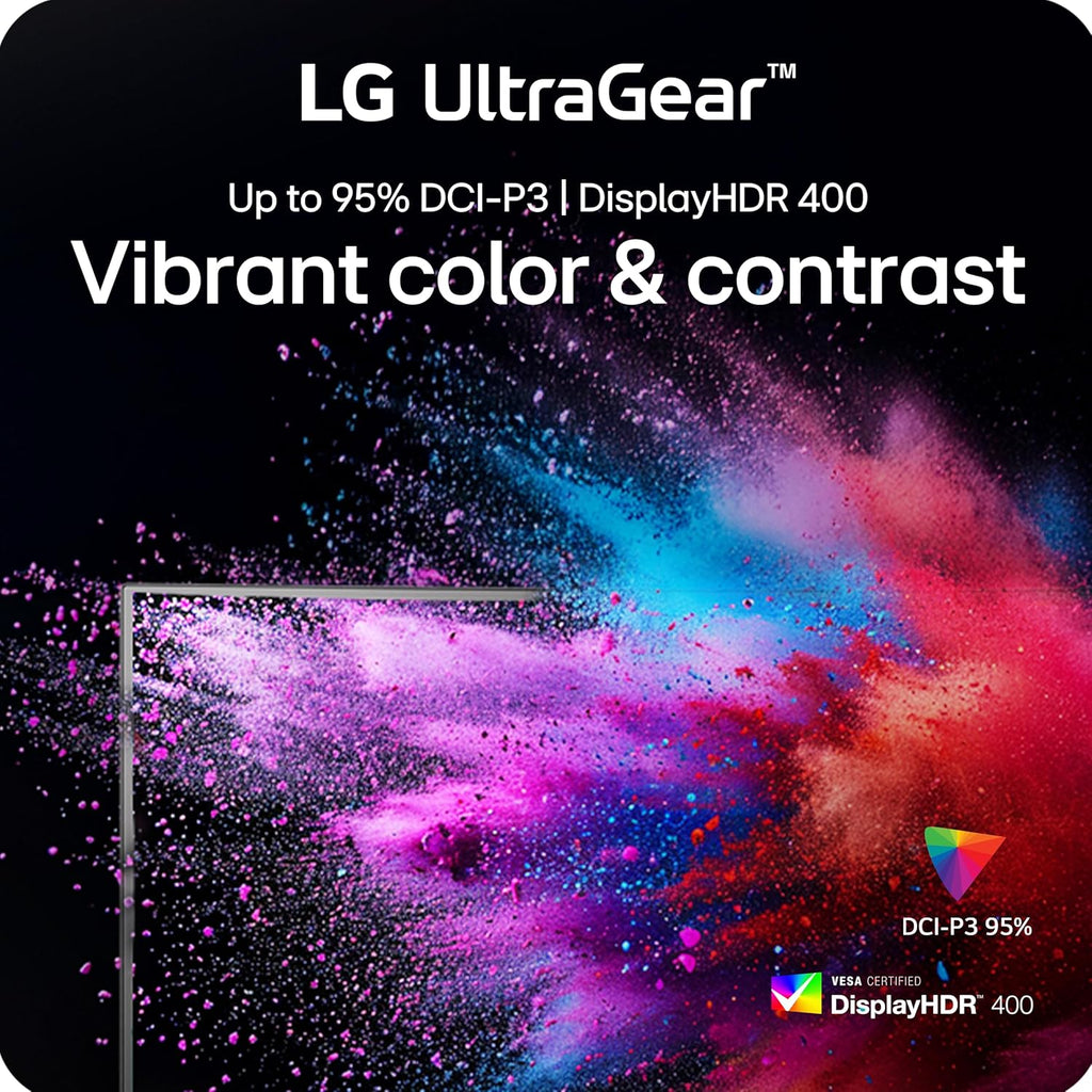 LG 27G810A-B 27-inch Ultragear 4K UHD (3840 x 2160) IPS Gaming Monitor, Dual Mode UHD 180Hz or FHD 360Hz, 1ms, NVIDIA G-Sync, AMD FreeSync Premium, VESA DisplayHDR 400, HDMI 2.1, Black