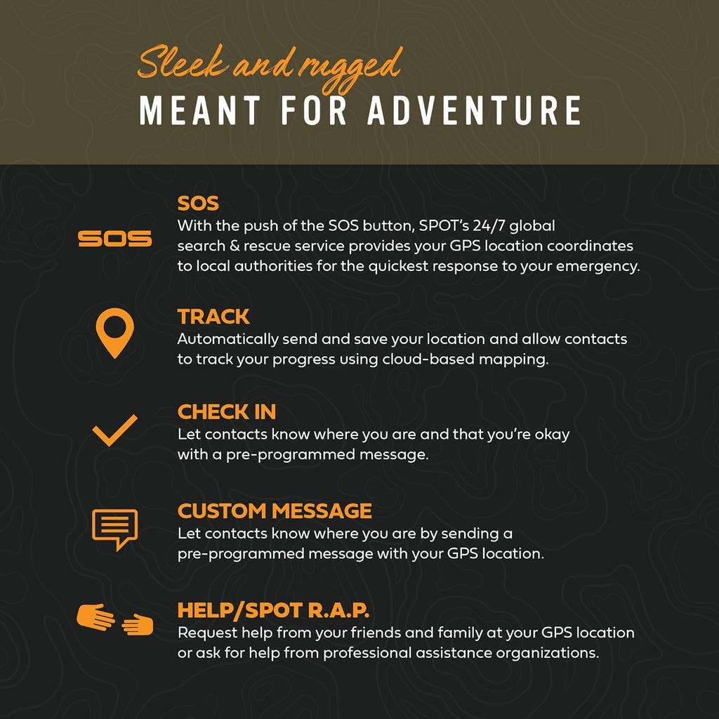 Spot Gen 4 Satellite GPS Messenger | Handheld Portable GPS Messenger for Hiking, Camping, Outdoor Activities | Globalstar Satellite Network Coverage | Subscription Applicable