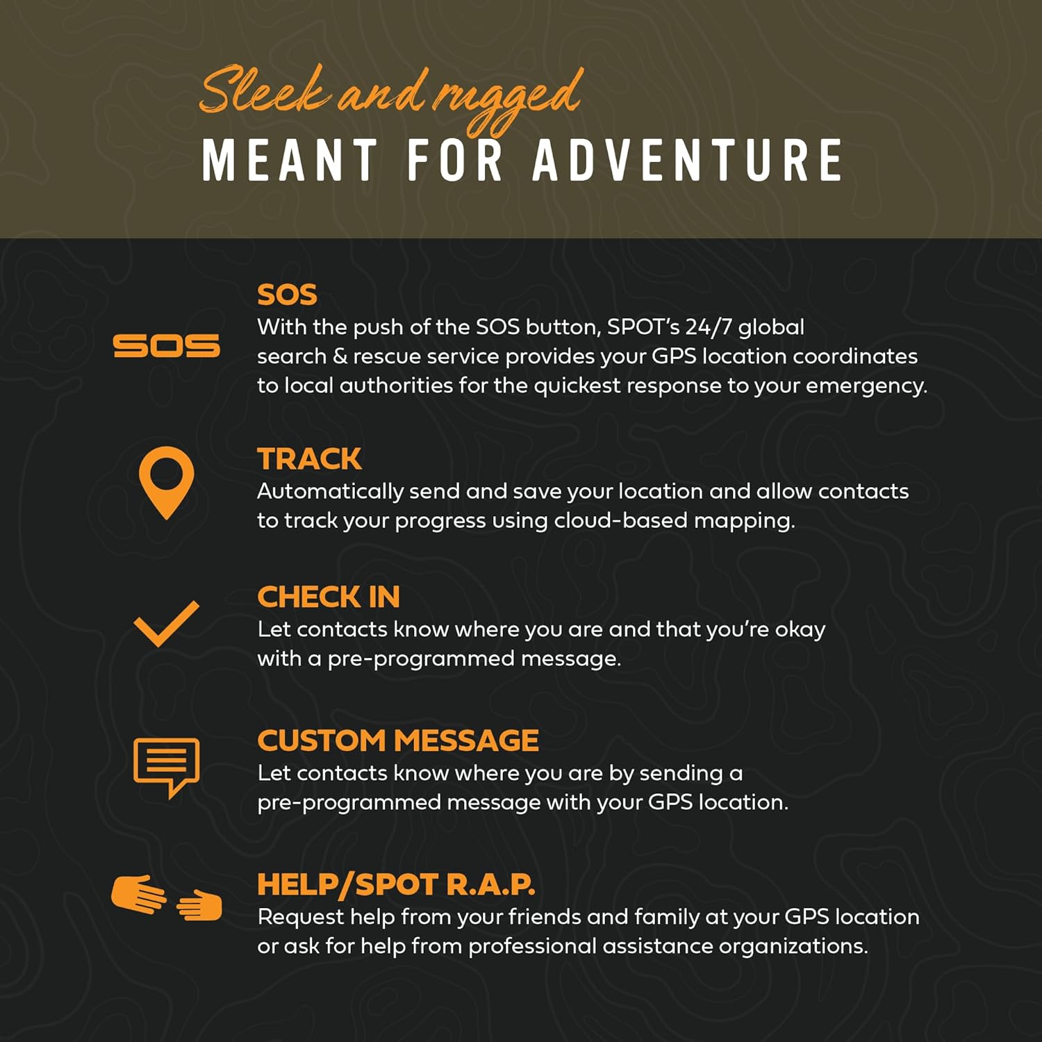 Spot Gen 4 Satellite GPS Messenger | Handheld Portable GPS Messenger for Hiking, Camping, Outdoor Activities | Globalstar Satellite Network Coverage | Subscription Applicable