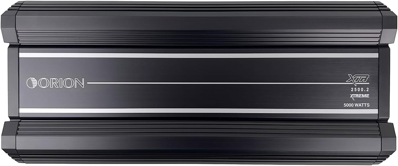 Orion XTR Series XTR2500.2 High Power Class A/B 2-Channel Amplifier - 2500W RMS, 2/4 Ohm Stable, High/Low Pass Crossover, Bass Boost Control, MOSFET Power Supply, Bass Knob Included, Made in Korea