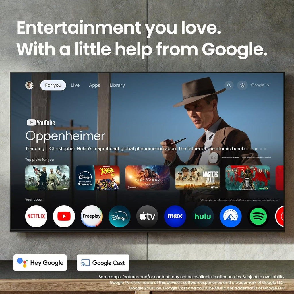 Hisense 50-Inch Class H5 4K UHD HDR Google Smart TV (50H5BG, 2025) Dolby Vision Gaming HDR 10 Motion Rate 120 AI Upscaler DTS Virtual X Game Mode Plus Google Assistant + Free WallMount (Renewed)