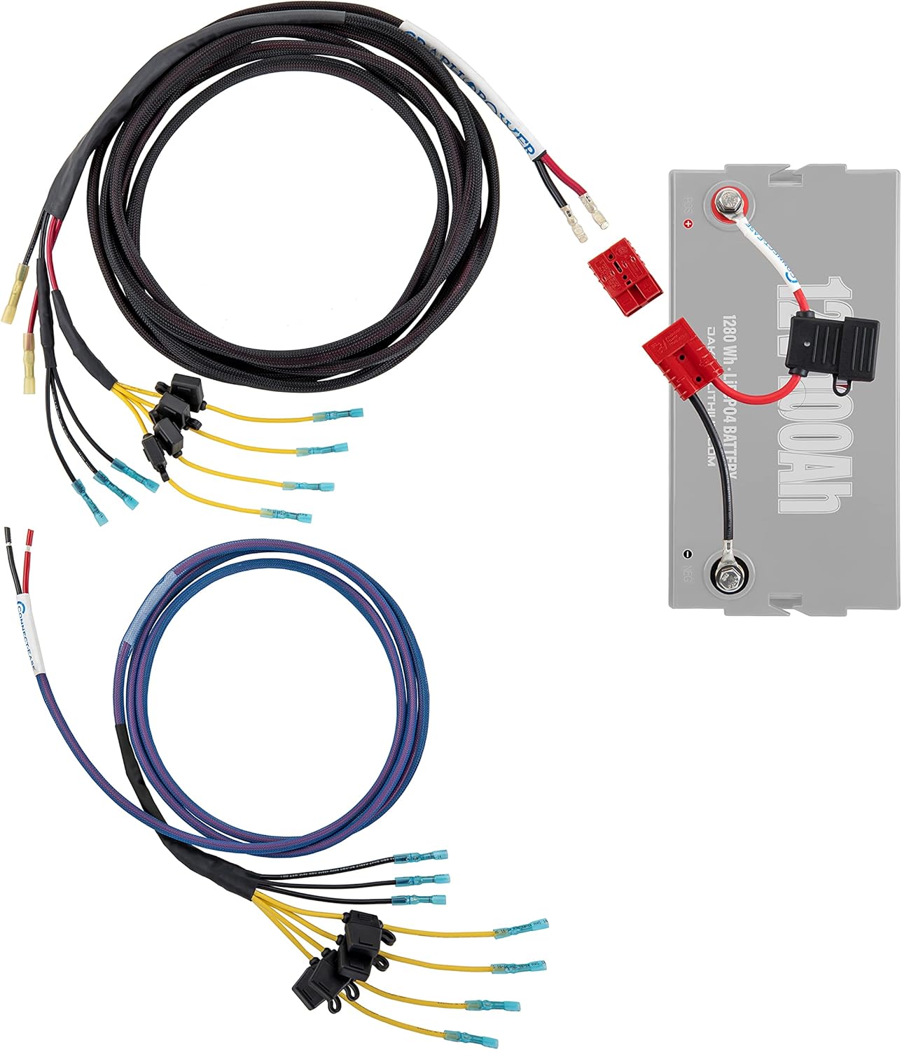 Connect-Ease Graph Power Pro – Marine Electronics Wiring Harness Kit for Fish Finders & GPS – Plug & Play Power for Garmin, Humminbird, Lowrance – Lithium Compatible, Fused – Made in USA