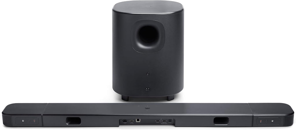 JBL Bar 700MK2-7.1 Channel soundbar System with Detachable Speakers and Dolby Atmos, 780W max Output Power and a 10" Wireless subwoofer, Works with Voice Assistant-Enabled Speakers (Black)