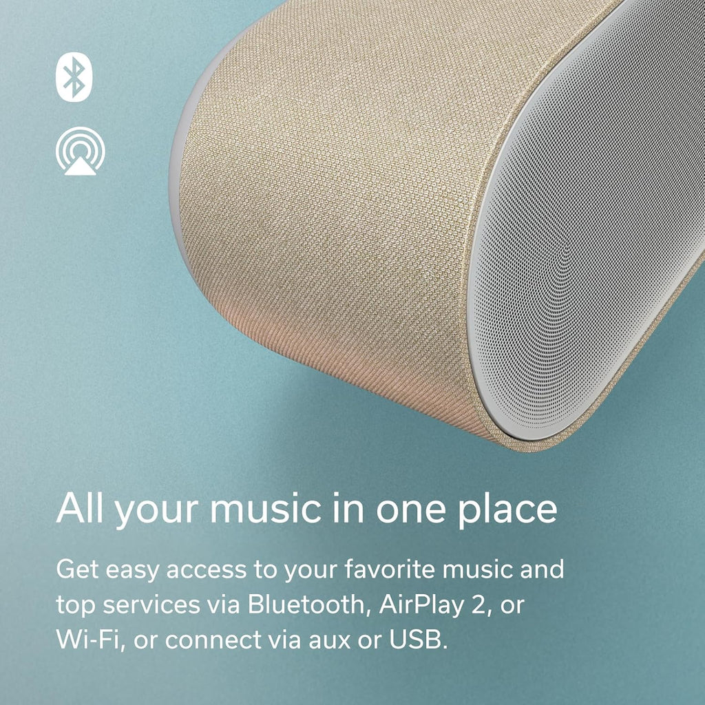 Denon Home 600 Home Speaker, Wireless Speaker with 8-Driver Array & 3D Dolby Atmos Music, HEOS Built-in Multiroom Control, Wi-Wi, Bluetooth, Home Audio Device, AirPlay 2, Stone