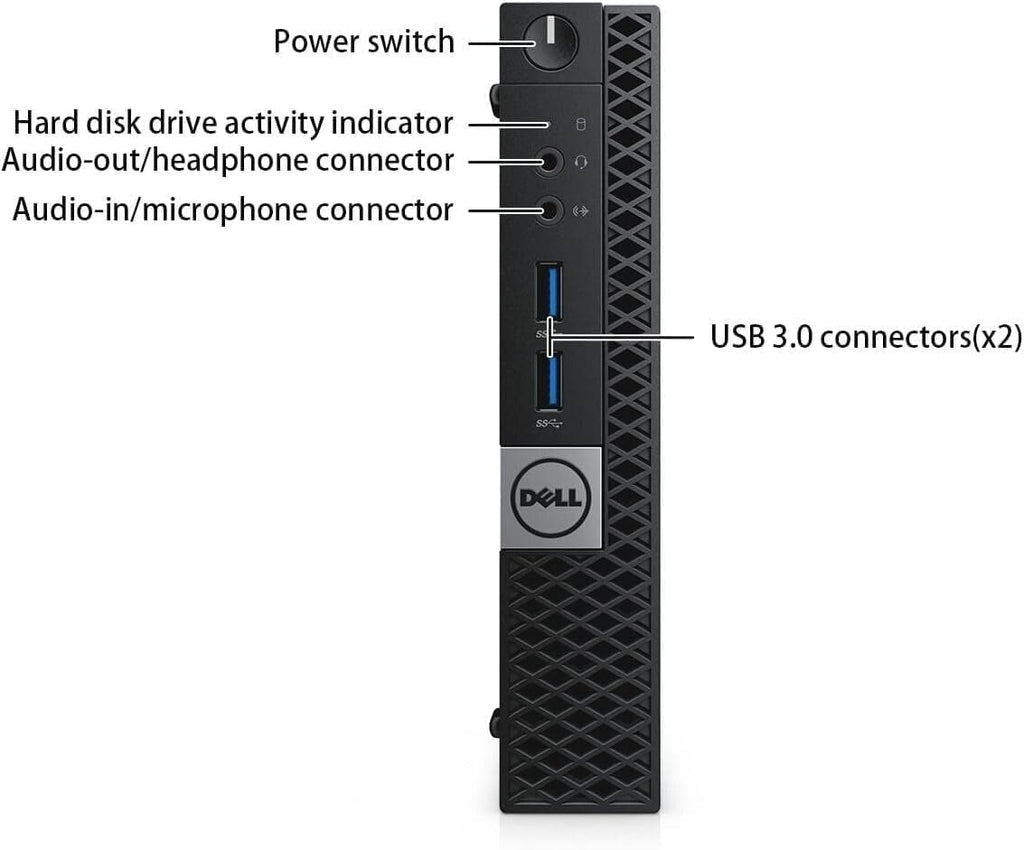 Dell Optiplex 3040 Micro Mini Desktop Computer PC, 6th Gen Core 3.20 GHz, 8GB RAM, 256GB SSD, WiFi, Bluetooth, Keyboard & Mouse, Windows 11 Pro (Renewed)