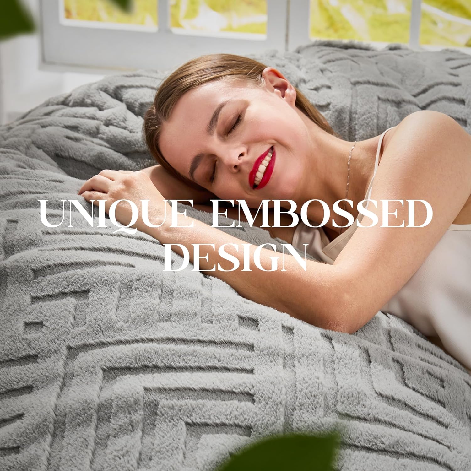 Hobestluk Bean Bag Chairs Adults Beanbag Chair with Filler Large Bean Bags with Fluffy Embossed Cover, Giant Bean Bag Chairs for Adults (Grey, 5FT - 50” x 50” x 24”)