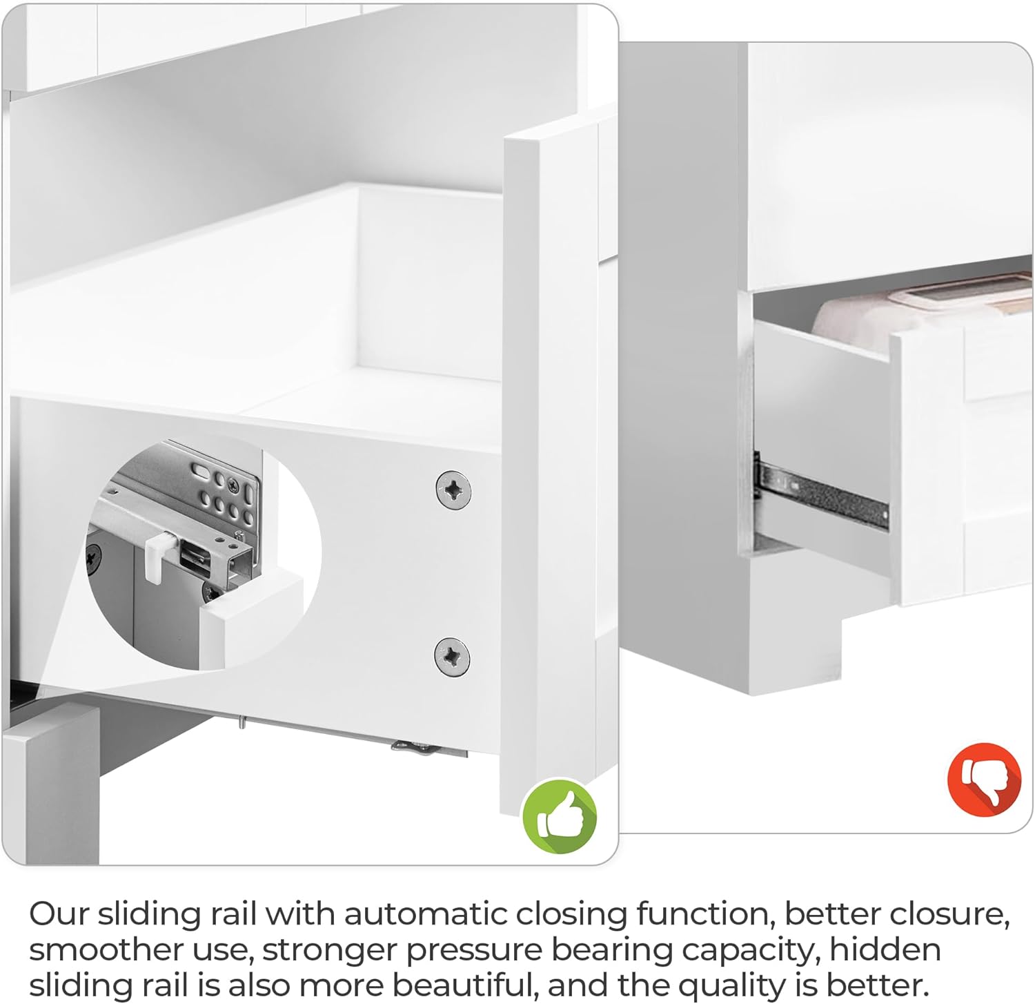Yaheetech 24.5" Modern Bathroom Vanity with Ceramic Basin, Undermount Vanity Sink Cabinet with 2 Doors and 1 Drawer, Free Standing Bathroom Storage Cabinet with Sink Combo Set, White