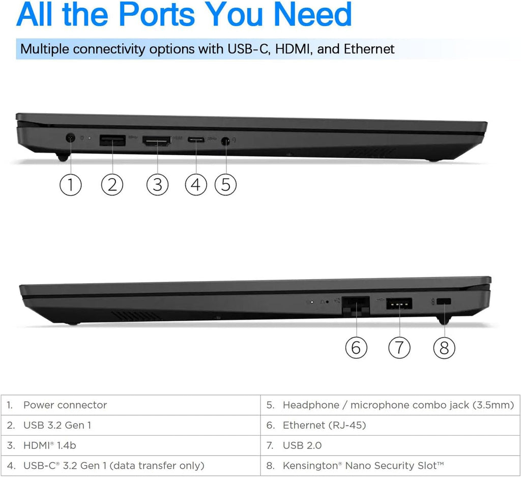 Lenovo V15 Business Laptop | Intel Pentium N6000 4-core Processor | 15.6 FHD (1920 x 1080) | 16GB RAM | 512GB PCIe SSD | Military Durability | Ethernet RJ-45 | Anti-Glare | WiFi-6 | Windows 11 Pro