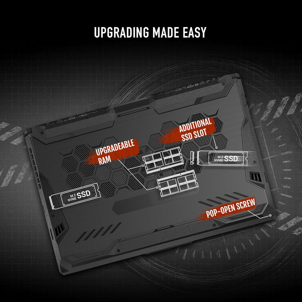 ASUS TUF Gaming A17 (2023) Gaming Laptop, 17.3” FHD 144Hz IPS-Level Display, NVIDIA® GeForce RTX™ 2050, AMD® Ryzen™ 5 7535HS, 86GB DDR5, 512GB PCIe Gen4 SSD, Wi-Fi 6, Windows 11, FA706NF-RS51