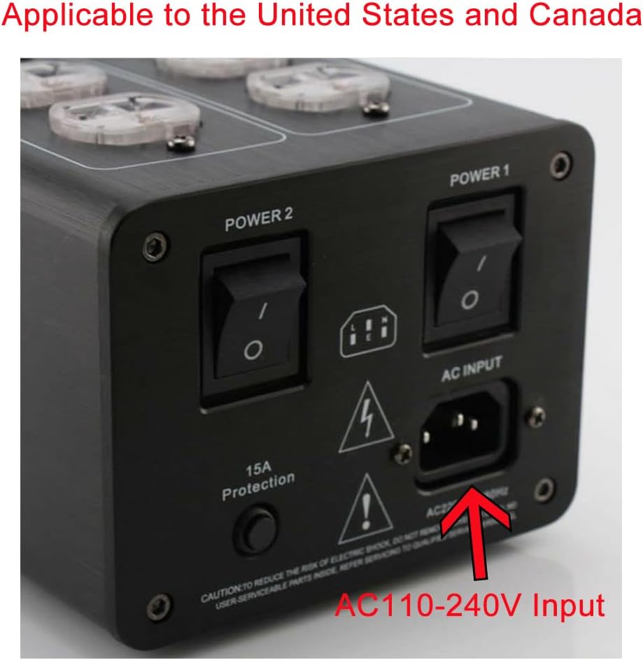 3000W 15A 100-240V AC8.8 Advanced Audio Power Purifier Filter AC Power Socket Video Noise Eliminator/Line Conditioner/Whole Entertainment System Protection