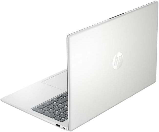 HP 15.6" FHD Touchscreen Laptop Computer with Microsoft Office 365, Windows 11 Laptop, AI Copilot, AMD Ryzen 5 Processor, PLUSERA Earphones, Silver (Silver, 8GB RAM | 1TB Storage)