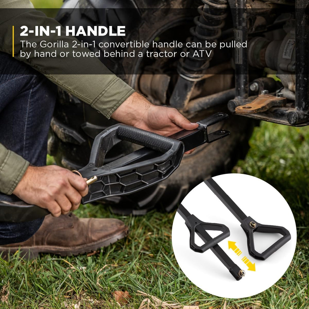 Gorilla Carts Heavy Duty, All Terrain Garden Wheelbarrow, 1200 Lb, Yellow - Gardening Equipment for Yard, Lawn, and Outdoor Use