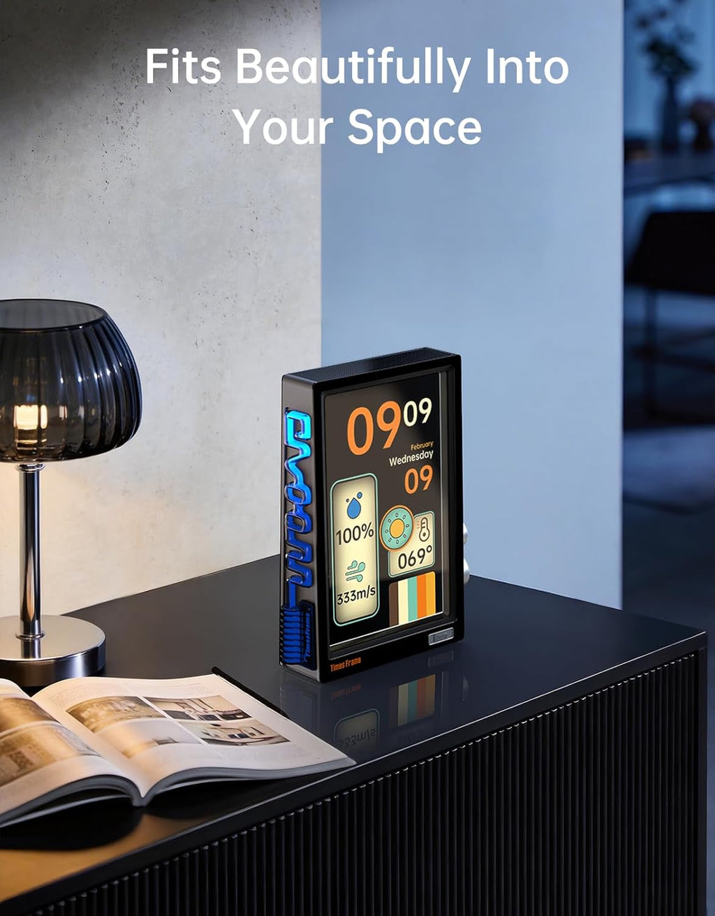 Divoom TimesFrame – 10.1" WiFi 6 Digital Picture Frame & Smart Desk Display, No Subscription | 64GB | Send Photos, Videos & AI Styles + Live Widgets (Weather, Calendar, etc)–Perfect Personalized Gift