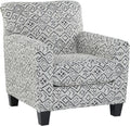 Signature Design By Ashley Hayesdale Modern Accent Chair with Removable Cushions and Tapered Legs, Black & Gray