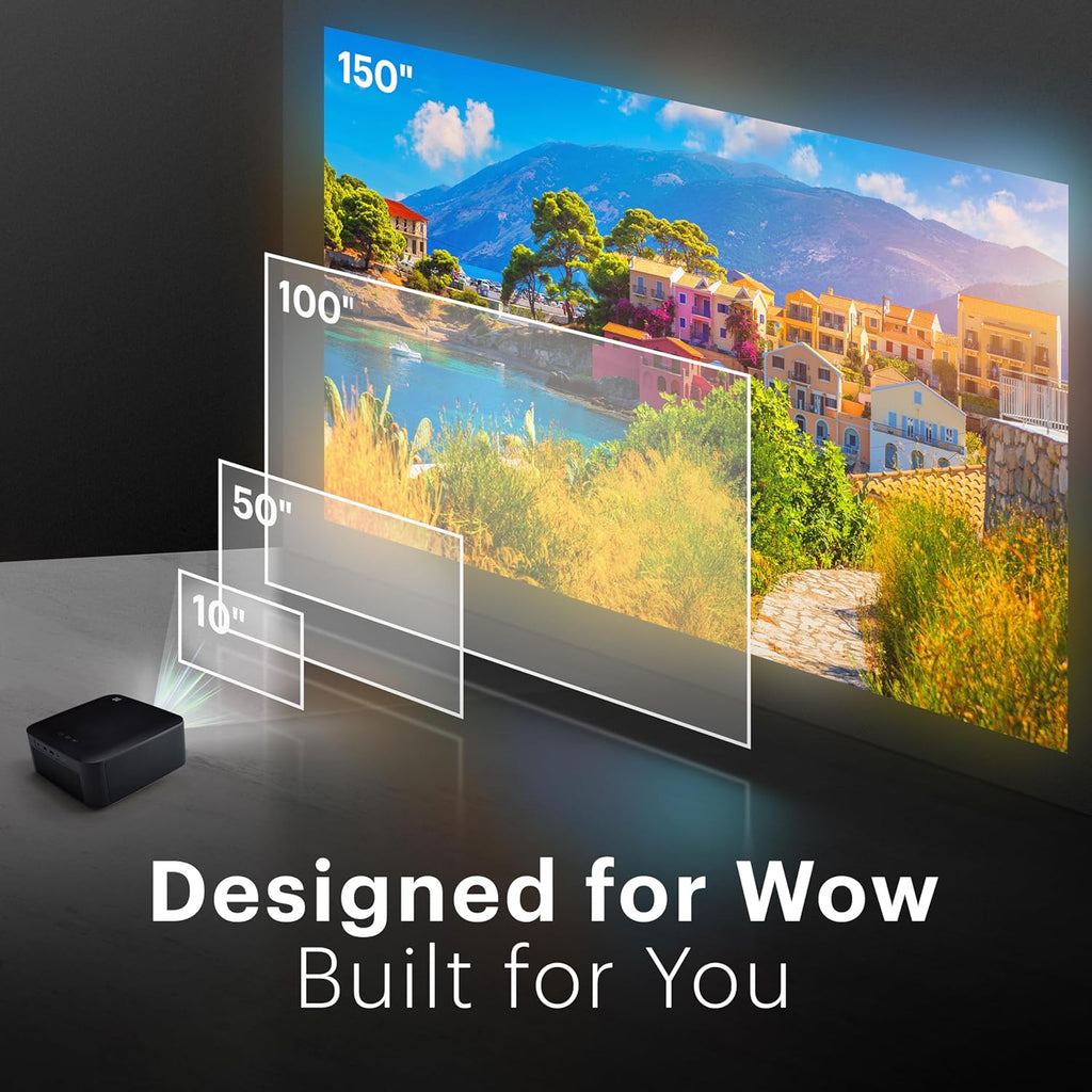 KODAK Flik X20 1080p Smart Projector - 1080p, 300 ANSI Lumens - Portable Projector with Wi-Fi, Bluetooth, ATV Dongle & Android TV 12 - Auto-Focus & Keystone Correction with 100" Screen & Tripod