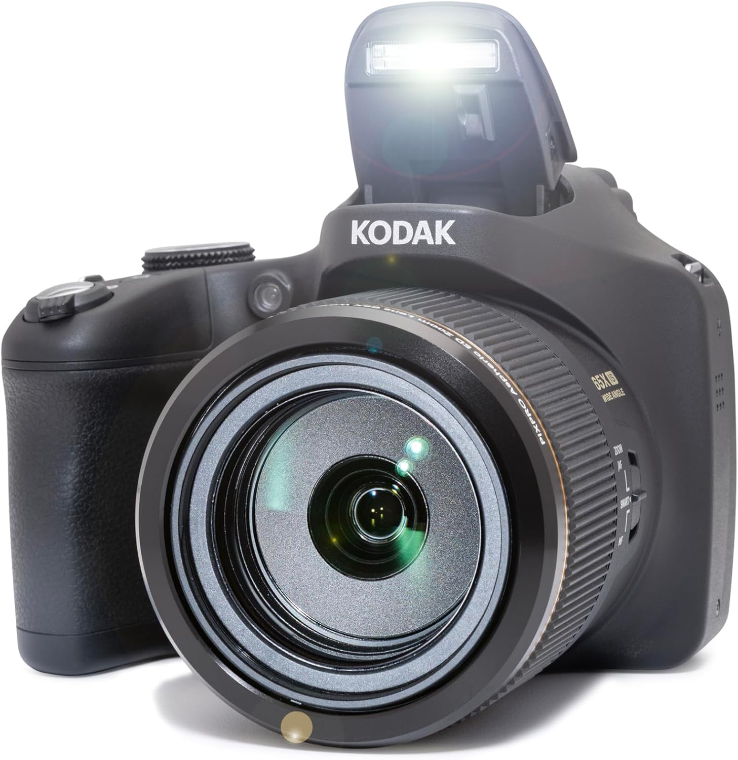 Kodak PIXPRO AZ653 Astro Zoom Digital Camera, 65x Optical with 20MP Sensor, 24mm Wide Angle, 1080p HD Video, OIS, WiFi, Black