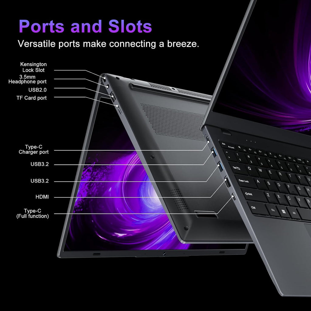 Laptop Computer 15.6 Inch, 8GB RAM 256GB SSD, Pentium 6500Y Processor Up to 3.4GHz, FHD IPS Display, WiFi 5, Type-C, Laptop for Students, Business & Home Office