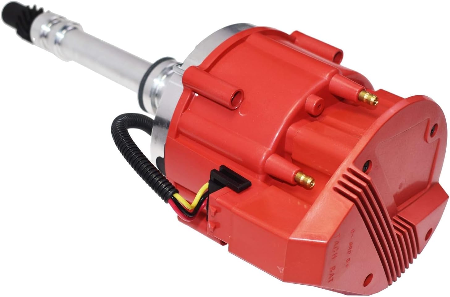 A-Team Performance - Marine Electronic Distributor HEI 65K Volts 4.3L - Compatible with Chevy V6 Mercruiser OMC Volvo Pleasurecraft ChrisCraft Crusader Yanmar, Red