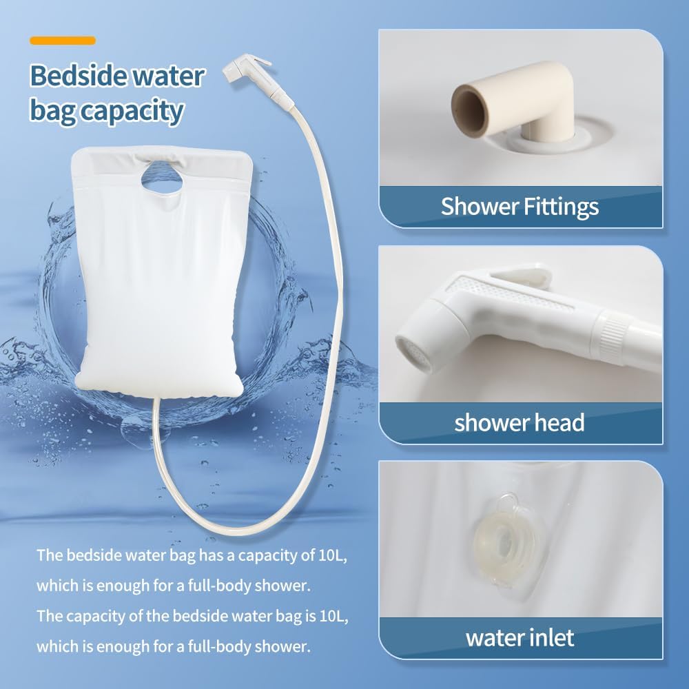 Medical Inflatable Bathtub,Inflatable Bed Bath,Medical PVC Bedside Shower Bathtub Kit,Bed Baths for the Disabled,Suitable for Disabled People, Elderly Pregnant Women, Etc