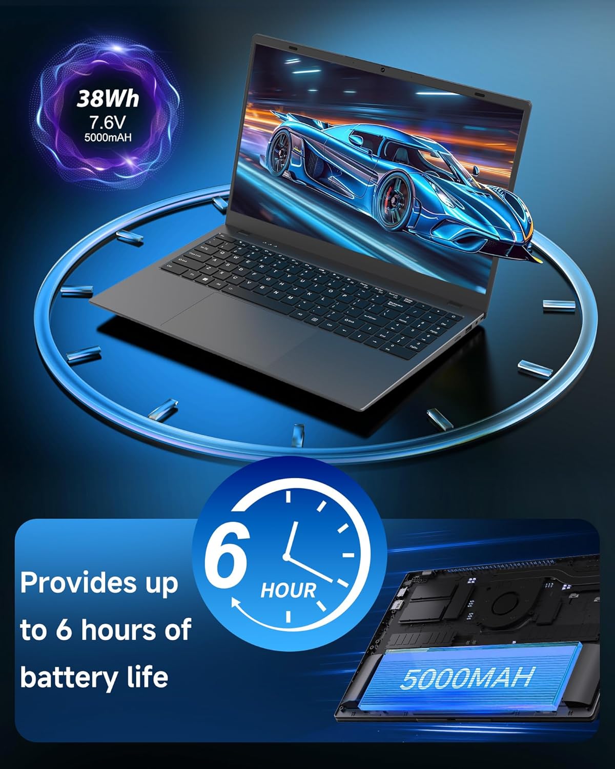 Laptop Computer, 15.6 inch Laptops with 256GB SSD 8GB RAM, Pentium CPU up to 3.4GHz, Long Battery Life, USB 3.2, Type C, TF Card Slot, HDMI, Laptop Good for Business and Student