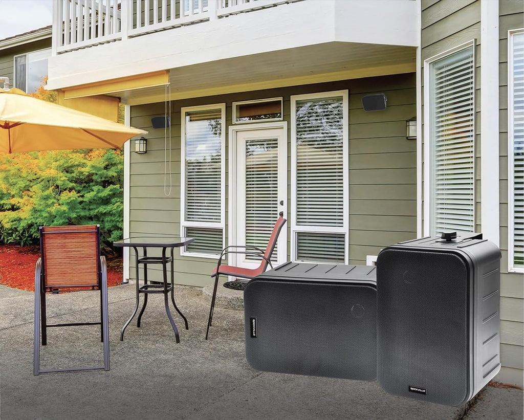 Rockville Rock Zone 8 Bundle: 8-Channel 8-Zone 1000W RMS Multi Room Receiver Amplifier, (16) HP65S-8 6.5 in 500W Peak/ 160W RMS Indoor Outdoor Swivel Home Theater Speakers 8-Ohm, 17-Items