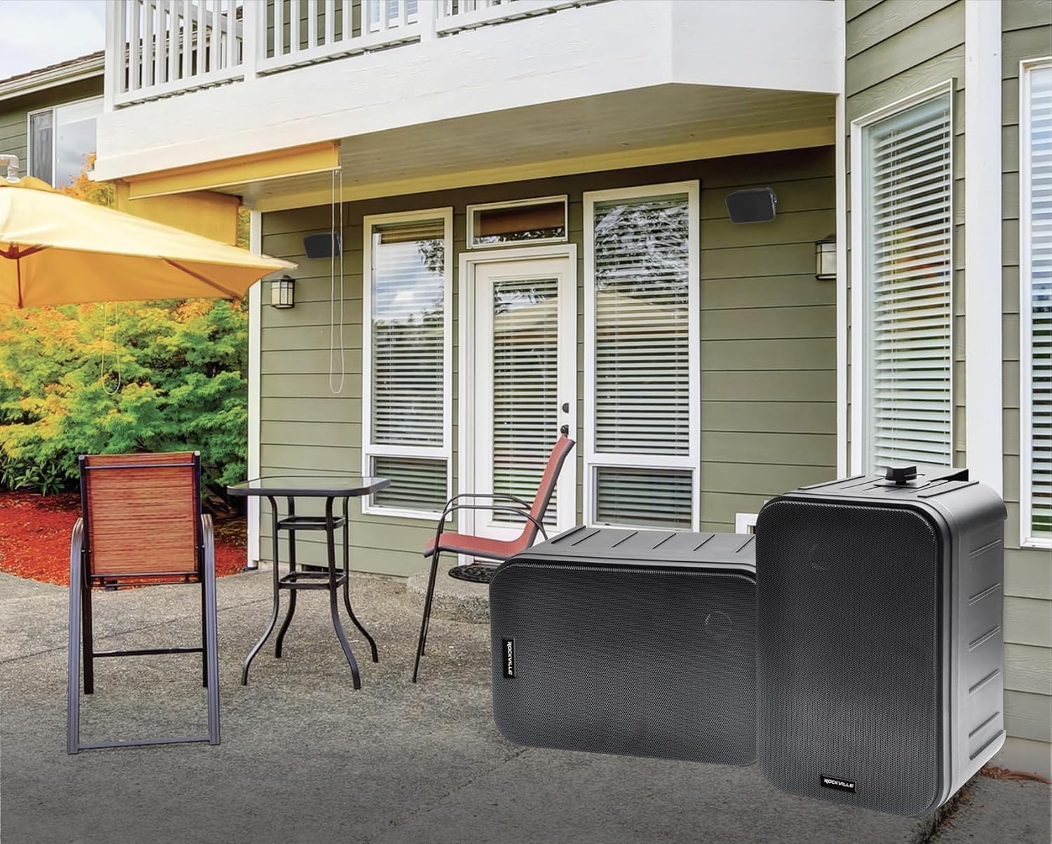 Rockville Rock Zone 8 Bundle: 8-Channel 8-Zone 1000W RMS Multi Room Receiver Amplifier, (16) HP65S-8 6.5 in 500W Peak/ 160W RMS Indoor Outdoor Swivel Home Theater Speakers 8-Ohm, 17-Items