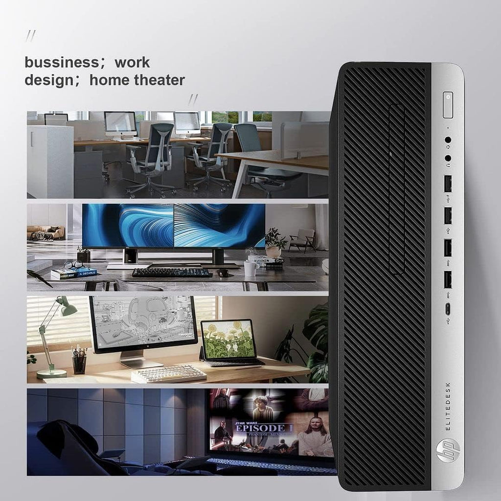 HP Elitedesk 800 G3 SFF Business Desktop Computer, Core i7-6700 2.8GHz Up to 3.6GHz Desktop PC, 8GB RAM, 256GB SSD, Keyboard & Mouse, WiFi/Bluetooth, 4K Support, Windows 11 Pro(Renewed)