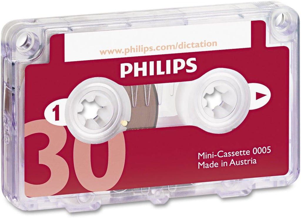 Philipspch Audio & Dictation Mini Cassette, 30 Minutes (15 X 2), 10/Pack