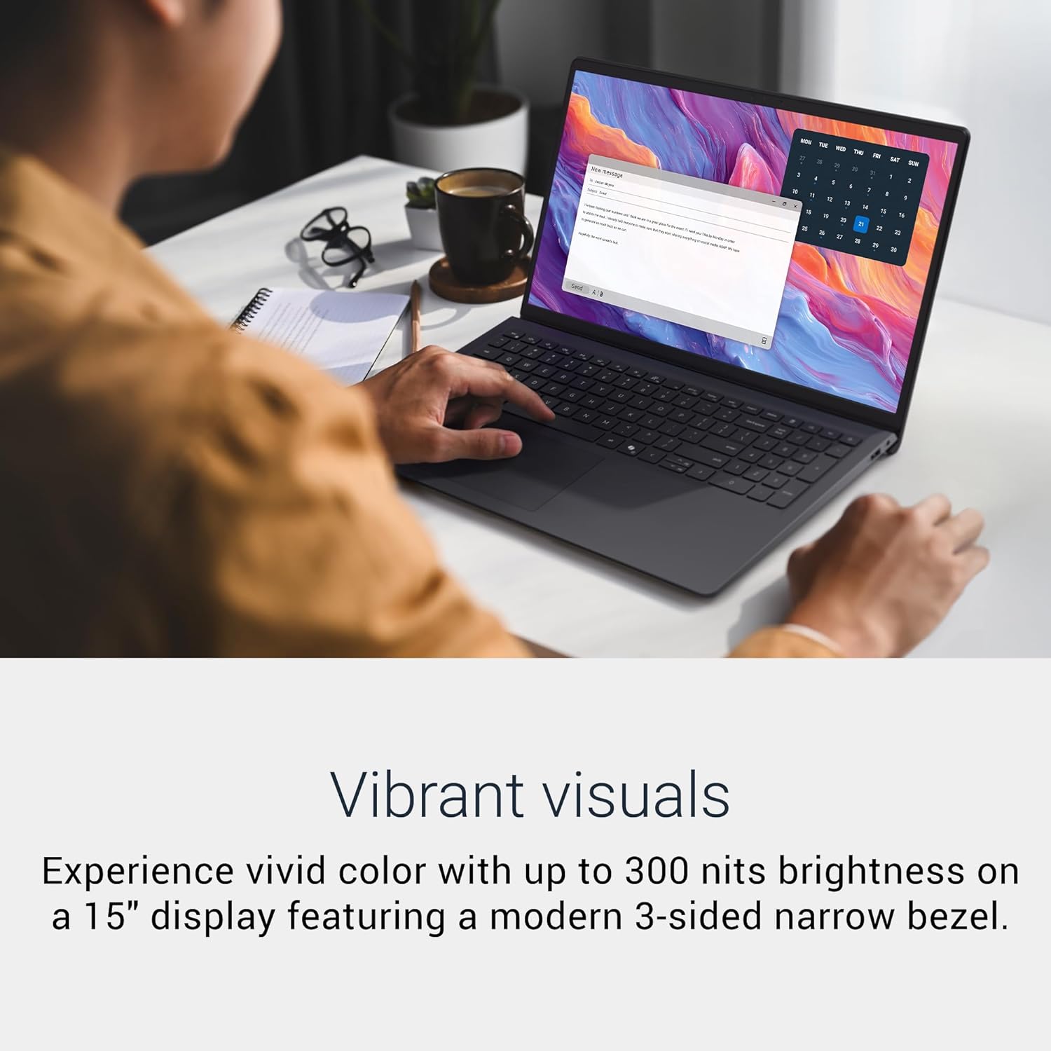 Dell 15 Laptop D15260-15.6-inch FHD 60Hz 300 nits Display, Intel Core Ultra 5 Processor 225U, Intel Graphics, 16GB Memory, 512GB SSD, English US Backlit Keyboard AI Copilot Hotkey, Windows 11 Home