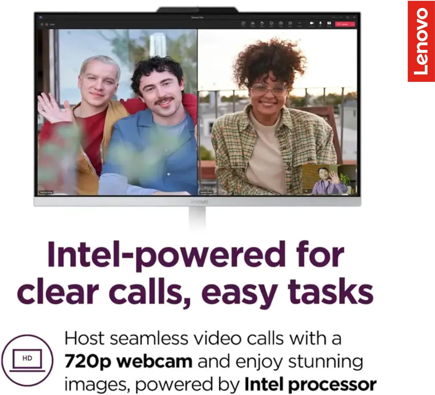 Lenovo IdeaCentre Everyday Tasks 24" Full HD All-in-One Desktop Computer • Office 365 for the Web • Intel 4-Cores • 256GB SSD • 8GB RAM • KB and Mouse • Windows 11