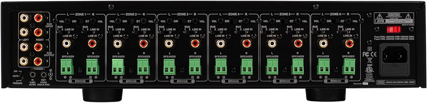 Dayton Audio MA1240a Multi-Zone 12 Channel Amplifier