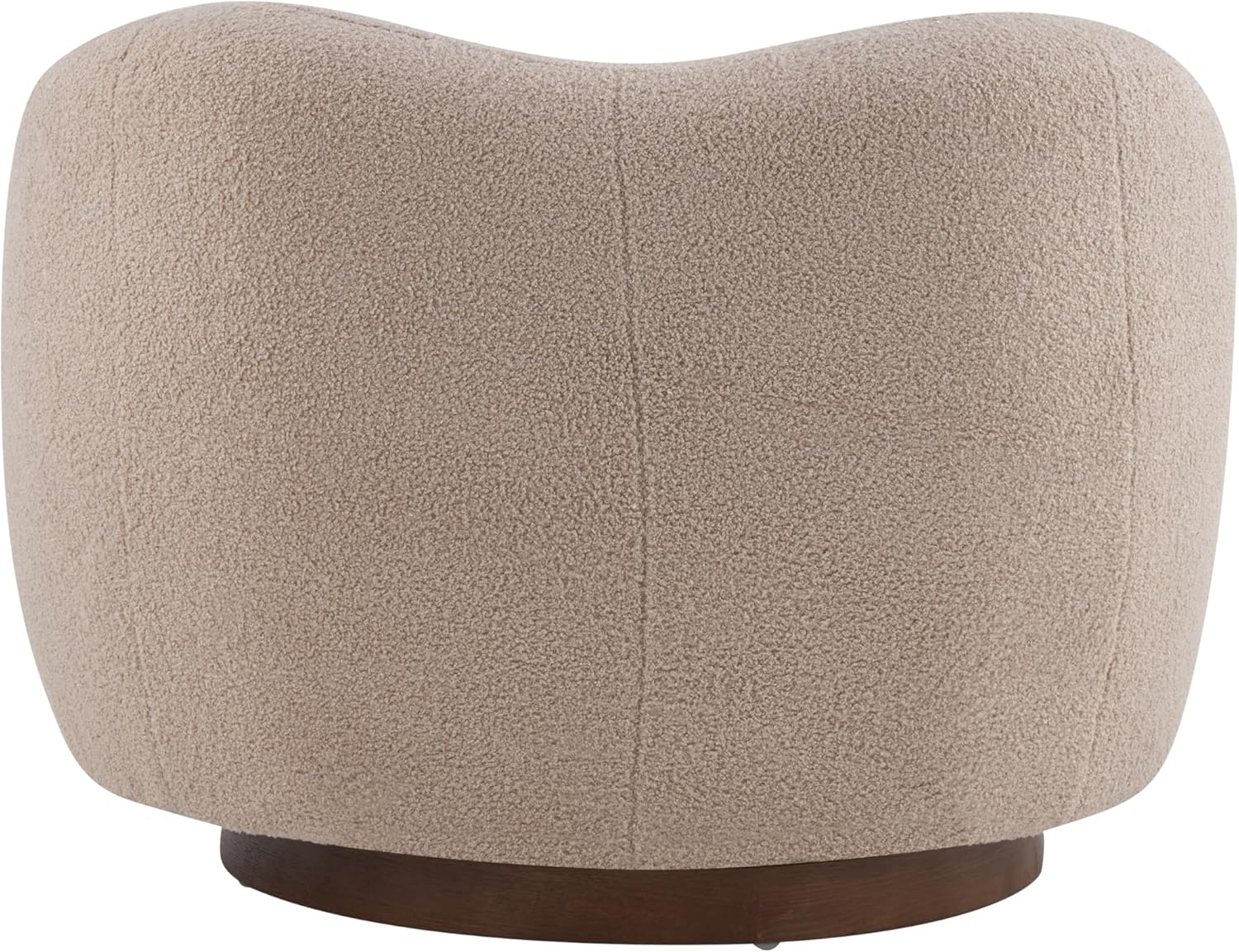 Christopher Knight Home Beckie Boucle Upholstered 360° Swivel Accent Chair, Living Room Barrel Swivel Chair with Wooden Base, Modern Club Chair with Rotation, Light Brown