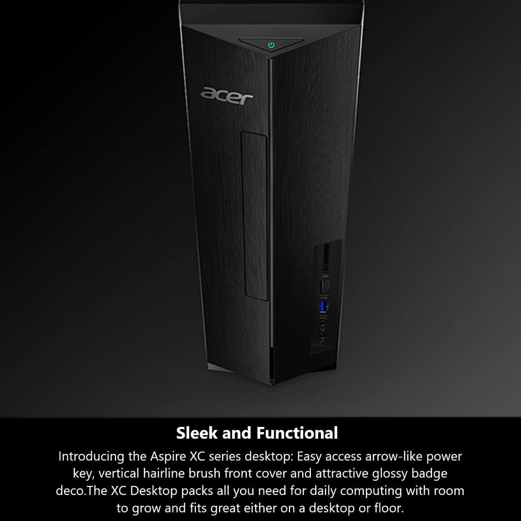 Acer 2026 Desktop Tower, Intel 14th Gen Ultra-Fast 10-Core i5 Processor, 16GB RAM, 1TB Storage HDD, Plus 512GB SSD, Wi-Fi 6, Support 4K Monitor, Wins 11, Wired KB & Mouse, Free Office 365 on The Web