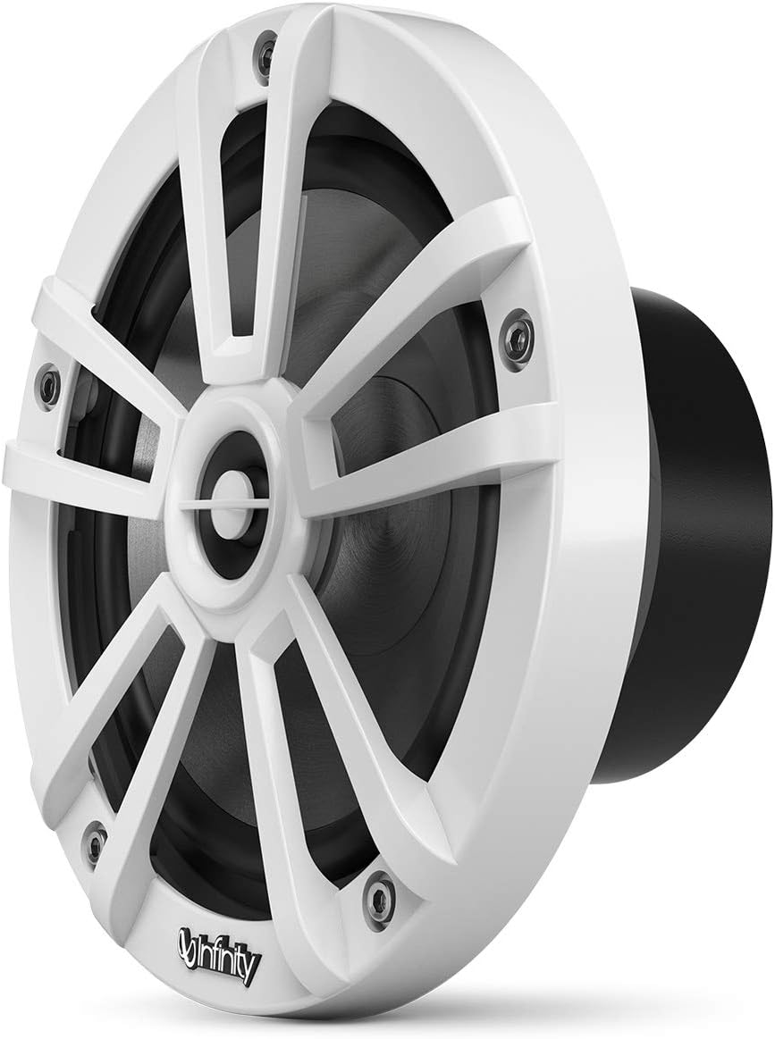 Infinity 622MLW Marine 6.5 Inch RGB LED Coaxial Speakers - White
