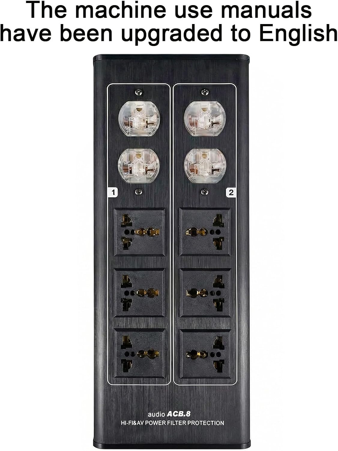 3000W 15A 100-240V AC8.8 Advanced Audio Power Purifier Filter AC Power Socket Video Noise Eliminator/Line Conditioner/Whole Entertainment System Protection