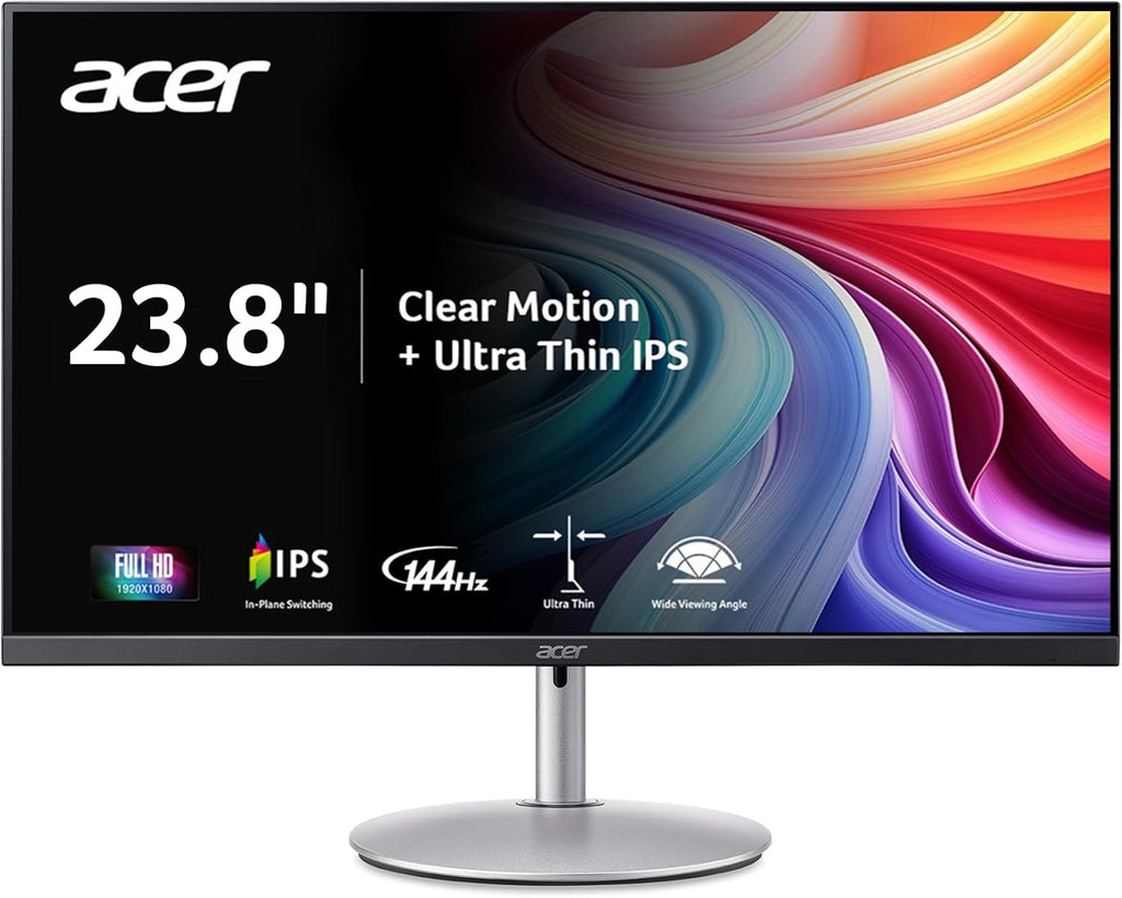 acer SH243Y P1si 23.8" IPS Full HD (1920 x 1080) Zero-Frame Gaming Office Monitor | AMD FreeSync Technology | Up to 144Hz Refresh | 1ms (VRB) | Tilt, Height Adjustment & Swivel | HDMI & VGA Ports