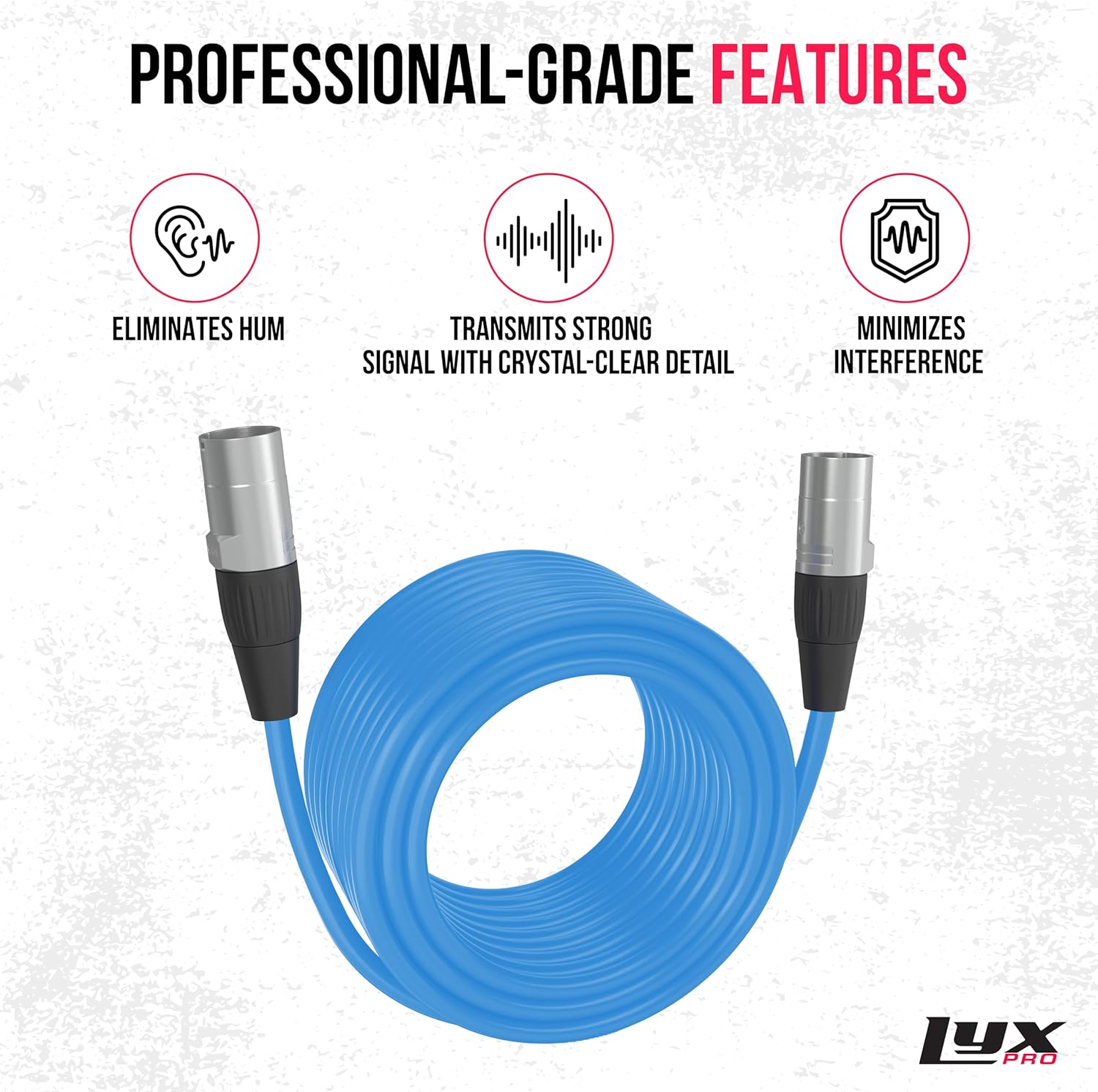 LyxPro 250 Feet Shielded CAT6 Ethercon Cable - Professional Audio & Lighting RJ45 Cable, Studio-Grade Sound Transmission, Extreme Durability - Blue