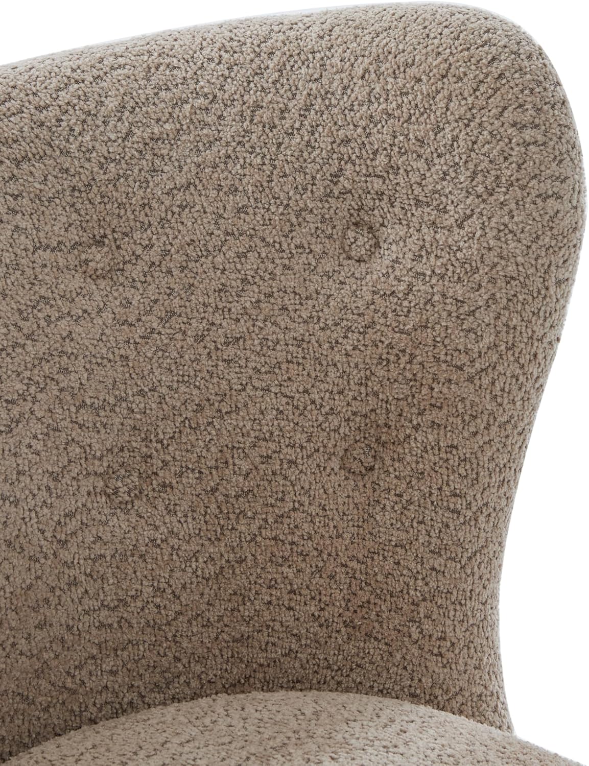 Christopher Knight Home Aurora Boucle Upholstered Wingback Accent Chair, Solid Wood Living Room Slipper Chair, Bedroom Comfy Reading Chair, Brown