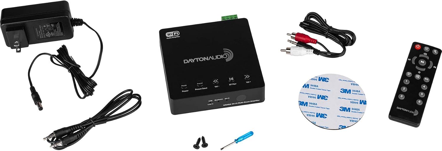 WB40A Wi-Fi Bluetooth Multi-Room 2x20W Amplifier with IR Remote